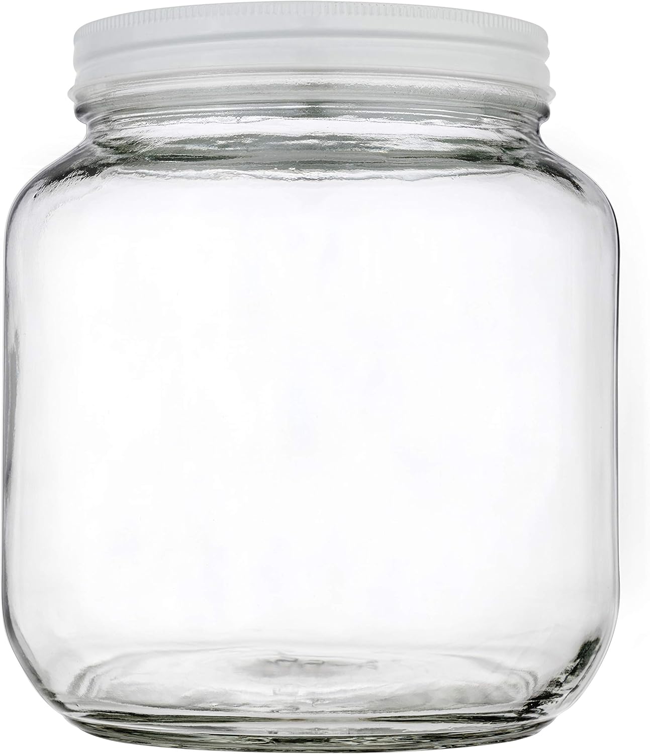 Half Gallon Glass Mason Jar Wide Mouth with Airtight Metal Lid - Safe for Fermenting Kombucha Kefir - Pickling, Storing and Canning- BPA-Free Dishwasher Safe- By Kitchentoolz (1)-0