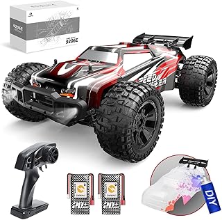 DEERC 9206E DIY Extra Shell 1:10 Scale Large RC Cars,48+ KM/H Hobby Grade High Speed Remote Control Car for Adults Boys,All Terrain 4WD 2.4GHz Off Road Monster RC Truck with 2 Battery for 40+ Min Play