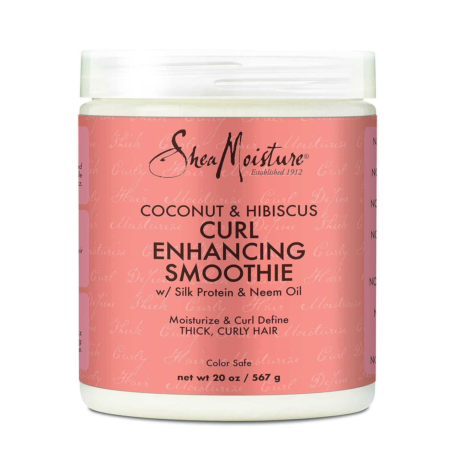 SheaMoisture Curl Enhancing Smoothie Hair Cream for Thick, Curly Hair Coconut and Hibiscus Sulfate Free and Paraben Free Curl Cream 20 oz-0