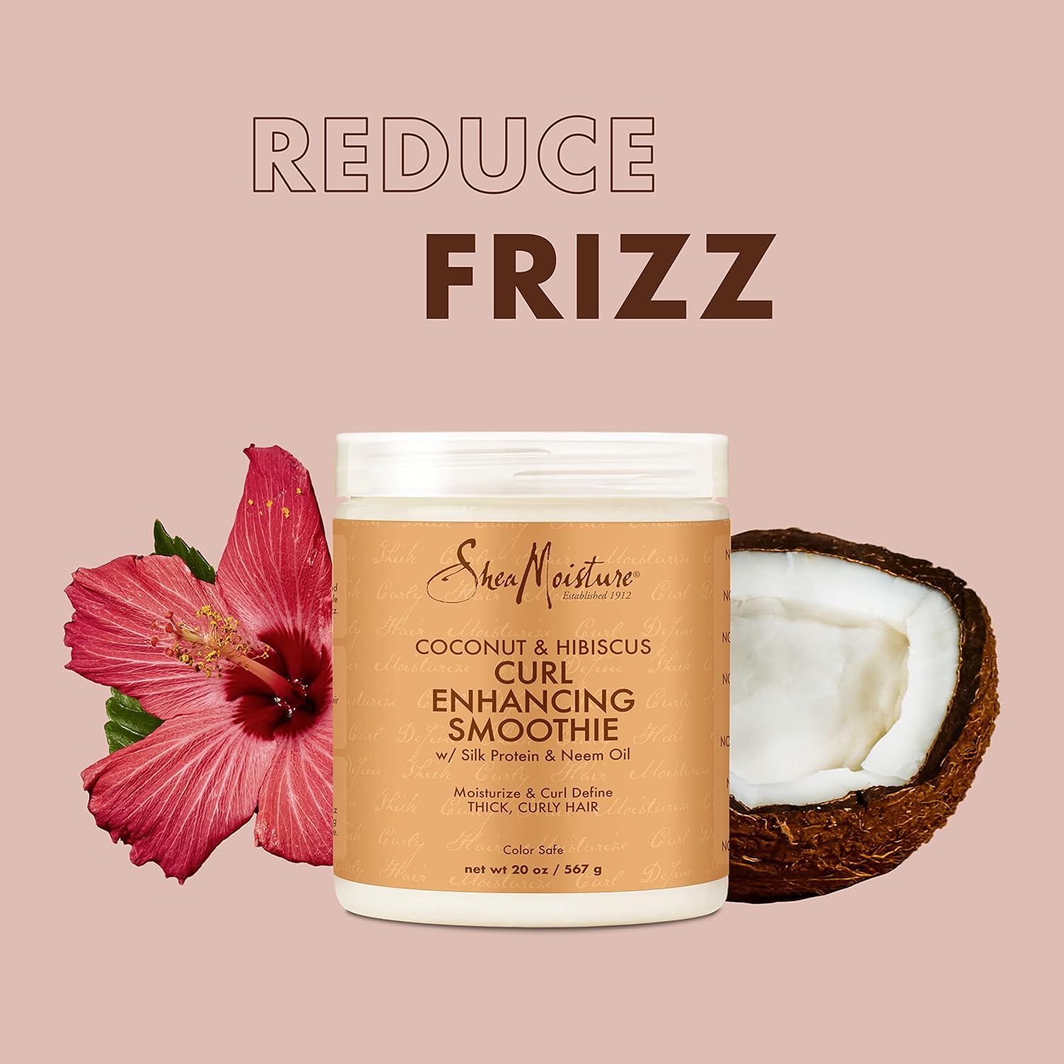 SheaMoisture Curl Enhancing Smoothie Hair Cream for Thick, Curly Hair Coconut and Hibiscus Sulfate Free and Paraben Free Curl Cream 20 oz-9