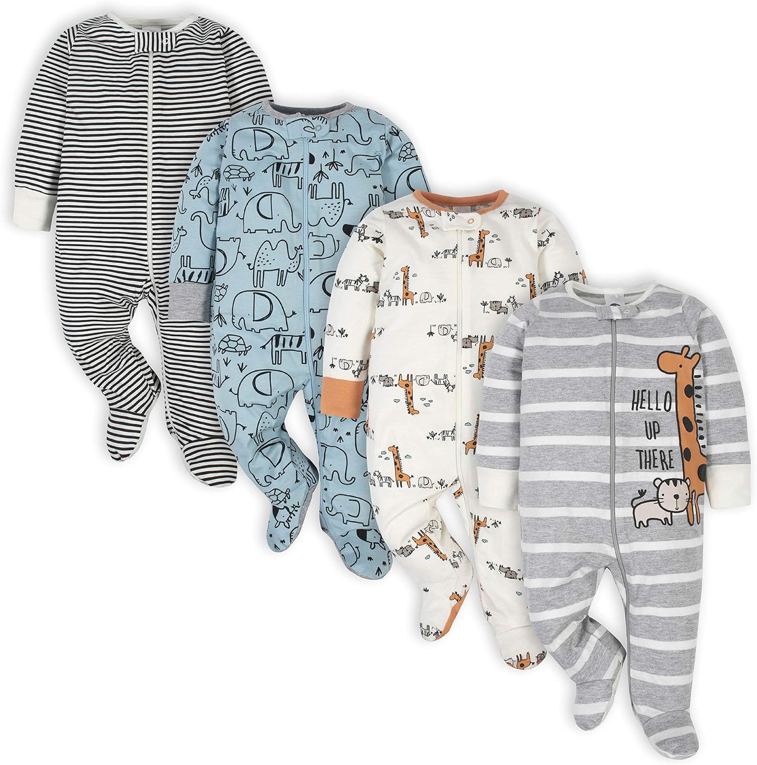 Gerber Baby Boys 4 Pack Sleep 'N Play Footie-0