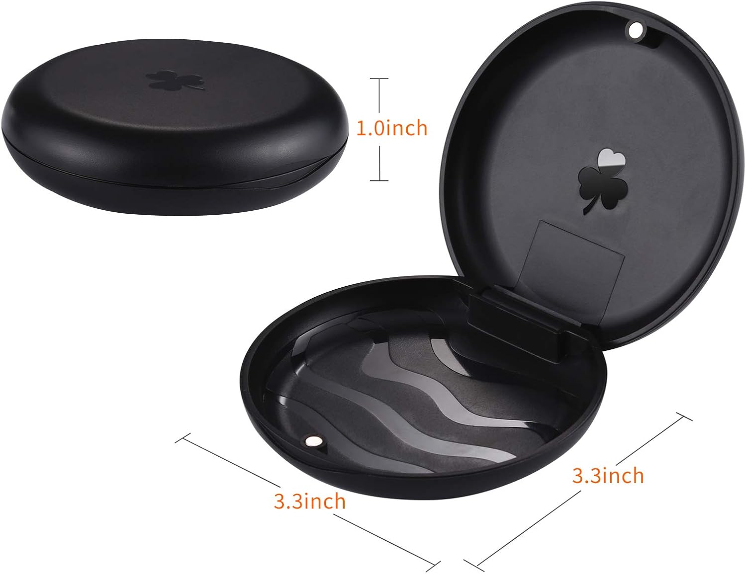 Retainer Cases,Solid Orthodontic Retainer Case (Black)-2