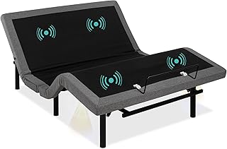 Best Choice Products Ergonomic Queen Size Adjustable Bed, Zero Gravity Base for Stress Management w/Wireless Remote Control, Massage, USB Ports