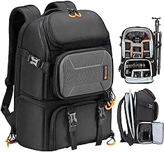 TARION Pro Camera Backpack Large Camera Bag with Laptop Compartment Tripod Holder Waterproof Raincover Outdoor Photography Hiking Travel Professional DSLR Backpack for Men Women Side Access