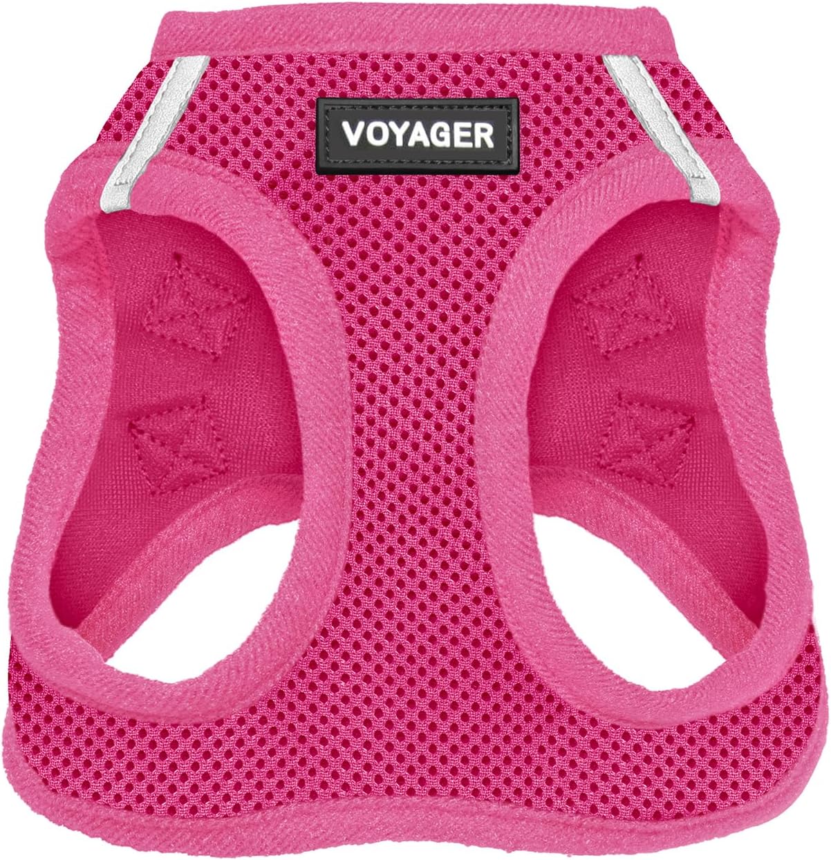 Voyager Step-in Air Dog Harness - All Weather Mesh, Reflective, No Pull Harness for Small, Medium Dogs, Cats - Secure with Hook & Loop Fastener, Buckle, Double D-Rings - Fuchsia, S-0