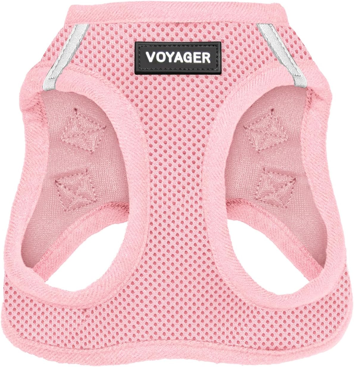 Voyager Step-in Air Dog Harness - All Weather Mesh, Reflective, No Pull Harness for Small, Medium Dogs, Cats - Secure with Hook & Loop Fastener, Buckle, Double D-Rings - Pink, S-0