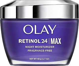 Olay Retinol 24 Max Moisturizer, Retinol Hydrating Night Face Cream, Non Greasy, Fragrance-Free 1.7 oz