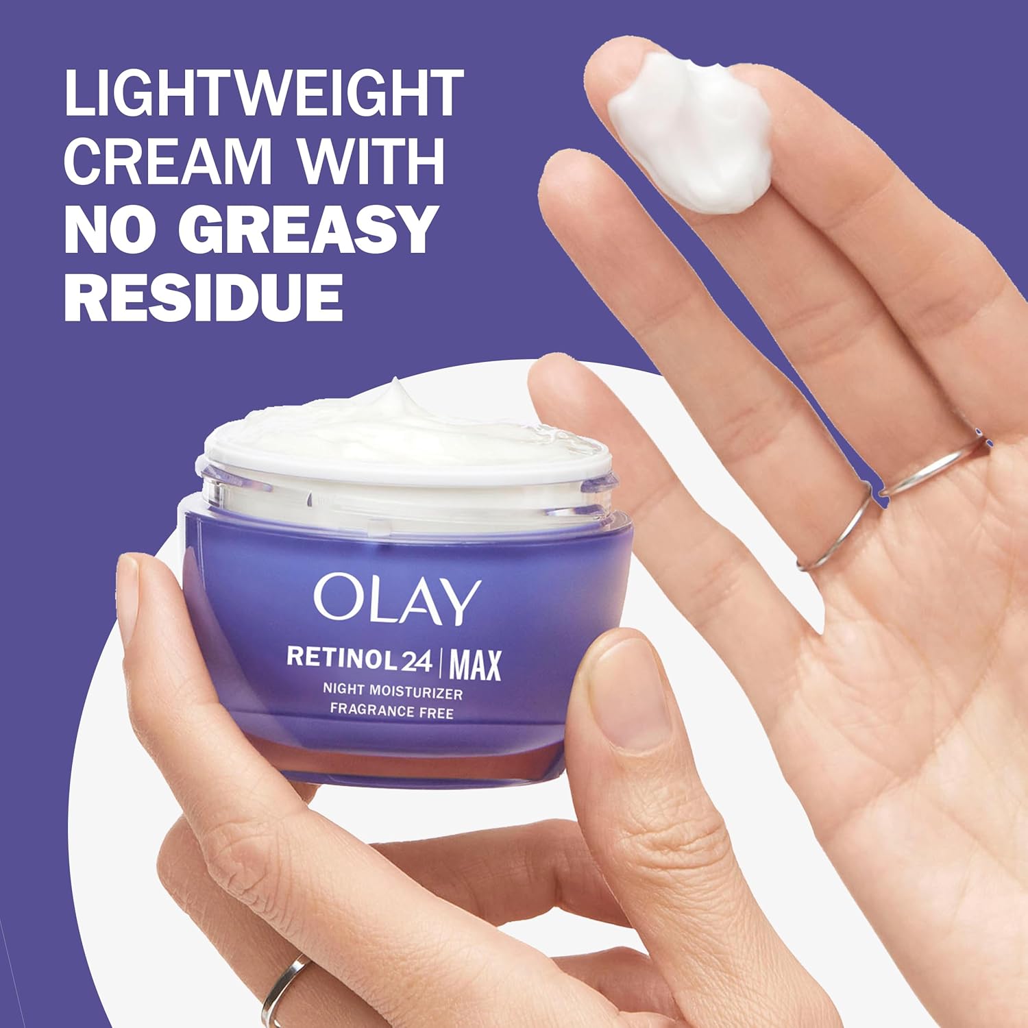 Olay Retinol 24 Max Moisturizer, Retinol Hydrating Night Face Cream, Non Greasy, Fragrance-Free 1.7 oz-4