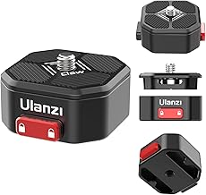 ULANZI Claw Quick Release Plate Tripod QR Camera Mount Adapter, Quick Setup Kit with 1/4'' Screw for Canon/Sony/Nikon Cameras/Zhiyun/Feiyu/DJI/Moza Stablizers Switch Between Tripod/Monopod/Slider