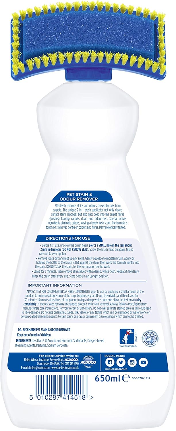 Dr. Beckmann Pet Stain and Odour Remover, 650 ml-3