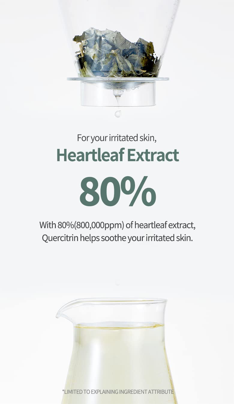 Anua Heartleaf 80 Soothing Ampoule 30ml / 1.01 fl.oz. I non-greasy, highly concentrated skin calm serum hydrating panthenol B5 calming treatment essence for combination, sensitive, normal skin, Korea-1