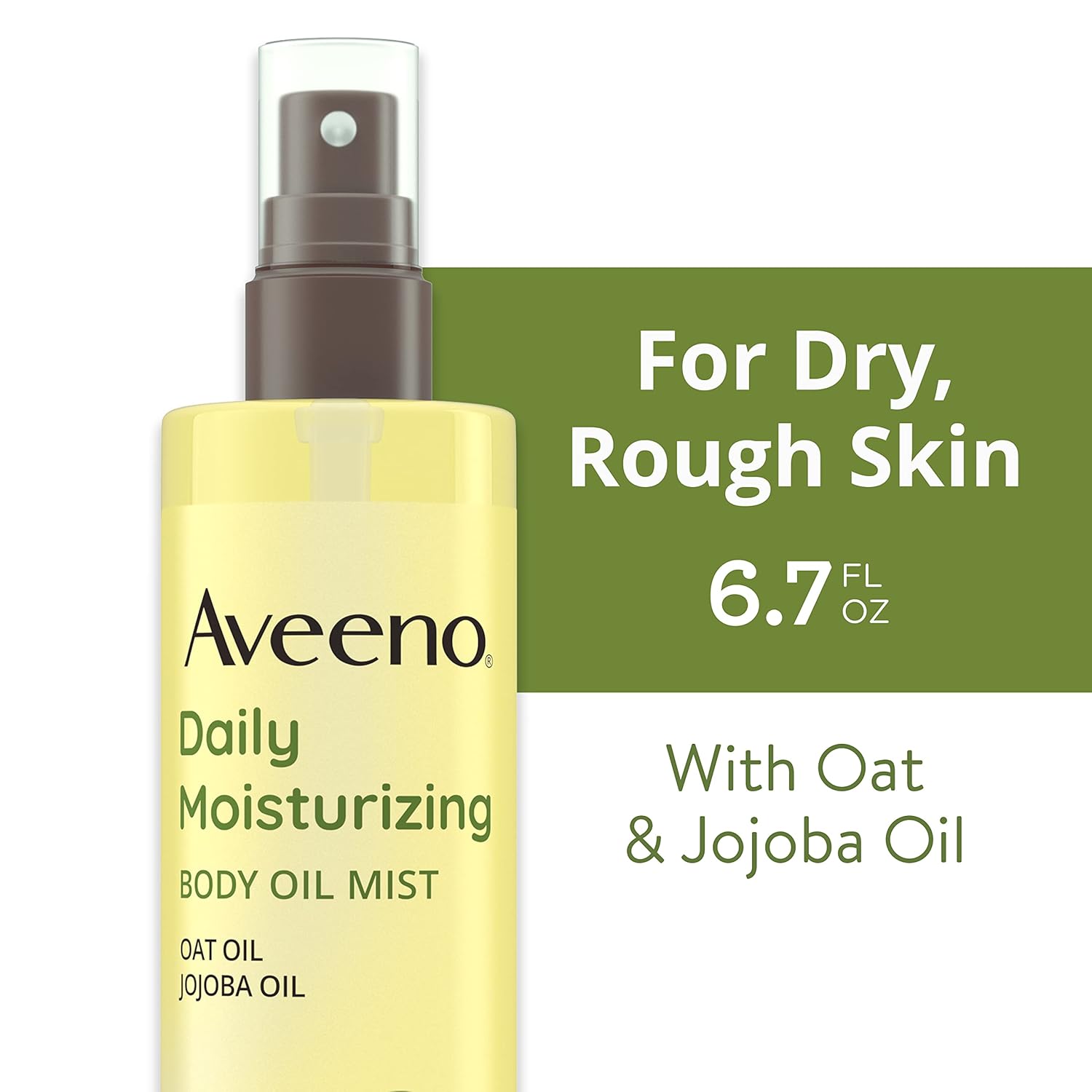 Aveeno Daily Moisturizing Dry Body Oil Mist with Oat and Jojoba Oil for Dry, Rough Sensitive Skin, Nourishing & Hypoallergenic Body Spray, Paraben-, Silicone- & Phthalate-Free, 6.7 fl. oz-1