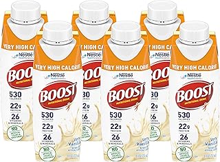 BOOST Very High Calorie Nutritional Drink (8 Fl Oz (Pack of 6), Vanilla)