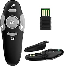 QUI Presentation Clicker Wireless Presenter Remote Clicker for PowerPoint Presentation Remote, PPT PowerPoint Clicker Slide Clickers for Mac/Windows/Linux, Computer/Laptop, Google Slide/PPT/Keynote