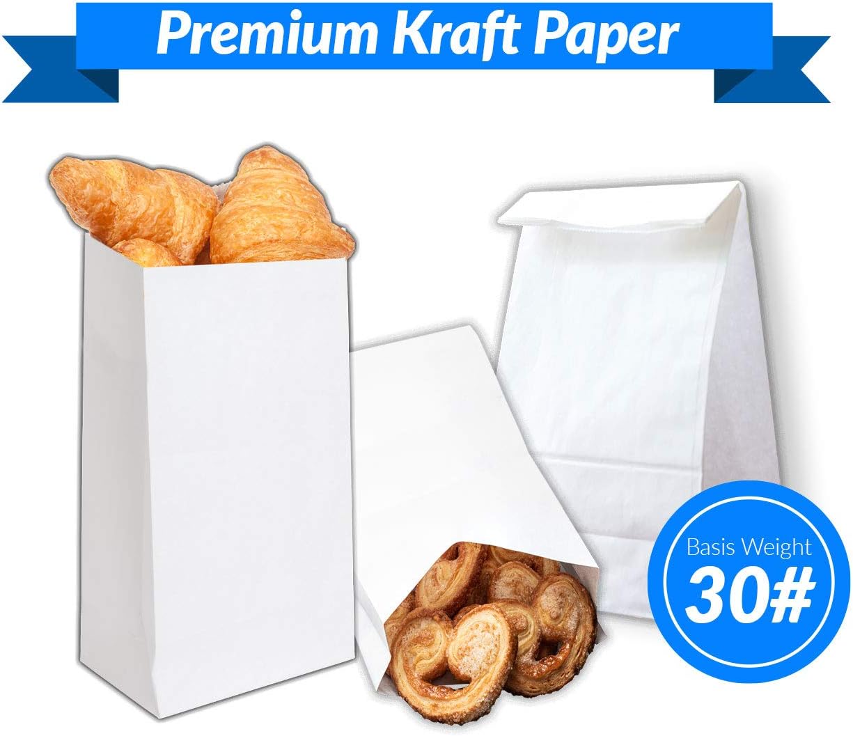 Reli. Paper Lunch Bags, (500 Pcs, Bulk) White 4 lb Capacity - Kraft White, Grocery Bags, Craft Bags - Small Lunch Paper Bags/Kraft Paper Sacks in Bulk (White)-1