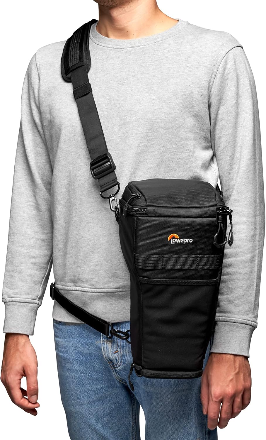 Lowepro ProTactic TLZ 75 AW DSLR toploader - Expand to Hold up to 24-70mm f/2.8 and Lens Hood with Portrait Grip - Camera Gear to Personal belongings - for DSLR Like Canon 5D, Black - LP37279-PWW-1