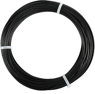 164 FT Vinyl Coated Wire Rope Black Wire Rope Cable, 304 Stainless Steel, 7x7 Strand Core, 1/16" Wire Rope, 3/32" Coated OD, 326 lbs Breaking Strength (164FT)