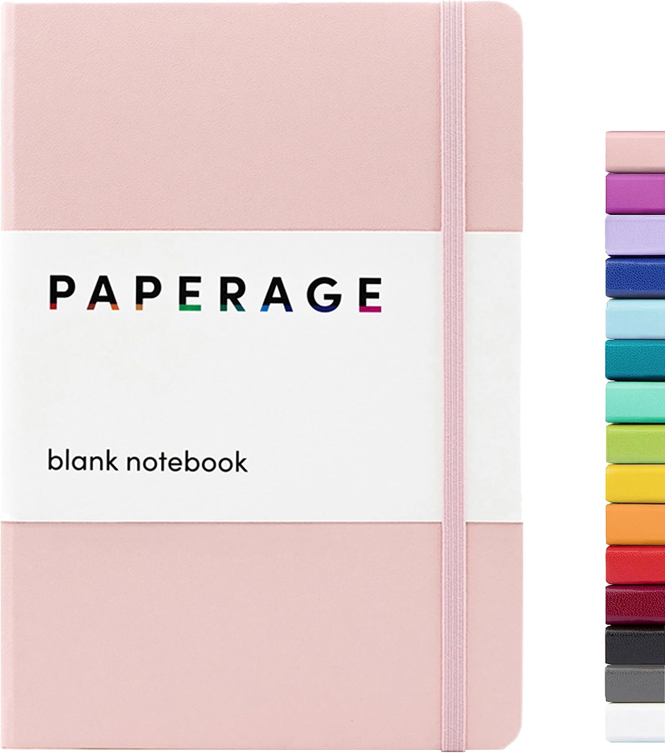 PAPERAGE Blank Journal Notebook, (Blush), 160 Pages, Medium 5.7 inches x 8 inches - 100 GSM Thick Paper, Hardcover-0