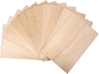 KEILEOHO 40 Pack Balsa Wood Sheets 4 x 8 x 1/16 Inch, Large Thin Wood Boards for Crafts Moisture Resistance Anti-Deformation Easy Cutting Painting Unfinished Natural Basswood Board for DIY Models