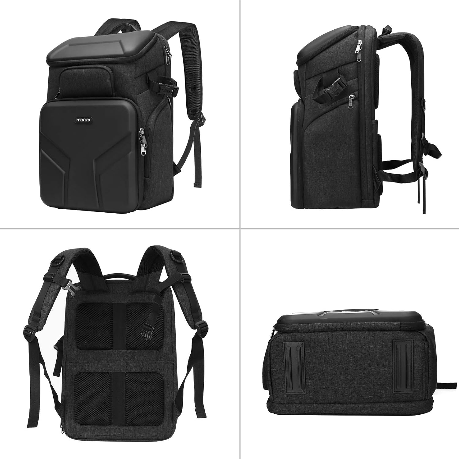 MOSISO Camera Backpack,DSLR/SLR/Mirrorless Photography Waterproof 17.3 inch Camera Bag with Front Hard Shell&Laptop Compartment&Tripod Holder&Rain Cover Compatible with Canon/Nikon/Sony, Space Gray-7