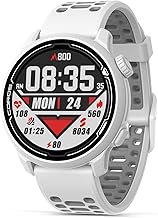 COROS PACE 2 Sport Watch GPS Heart Rate Monitor, 20 Days Long Battery Life, Barometer, Lightweight, Strava, Training Plan, Navigation, Sleep Track, Swim, Bike, Run, Strength, Treadmill-White Silicone