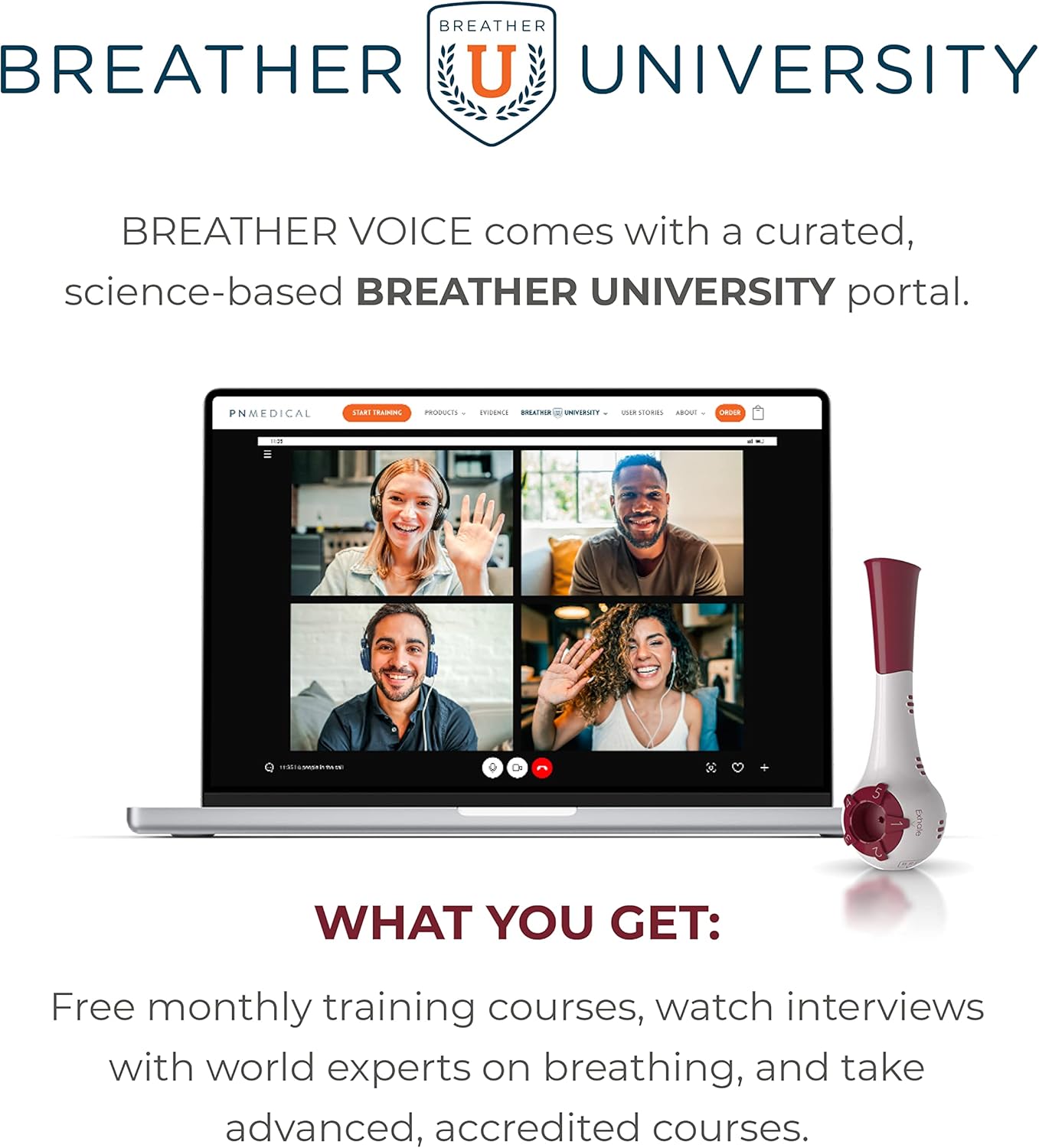 Breather Voice | Hand-Held Independent Vocal Muscle Trainer for Singers, Podcasters, Speakers, Influencers | Improve Vocal Strength with Safe Voice Training Device | Guided Mobile App Included-7