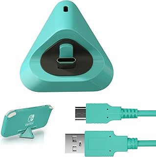 ECHZOVE Charging Dock Compatible with Switch Lite, Charger for Switch Lite with Charging Cable - Turquoise