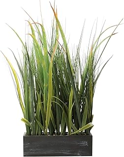 SAROSORA Artificial Plants 22" Tall for Garden Indoor Greenery Tabletop Decor Home Fake Grass | Fauk Plants (1, 22")