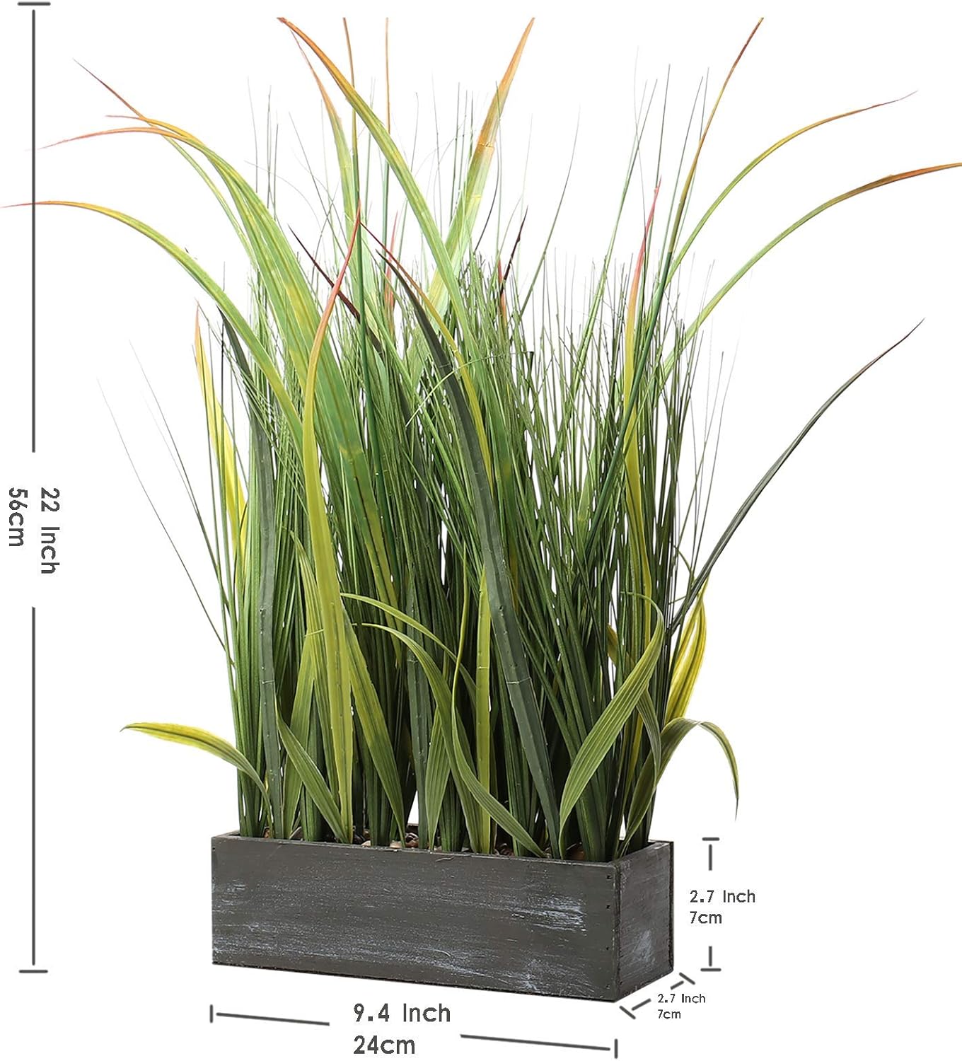 SAROSORA Artificial Plants 22" Tall for Garden Indoor Greenery Tabletop Decor Home Fake Grass | Fauk Plants (1, 22")-1