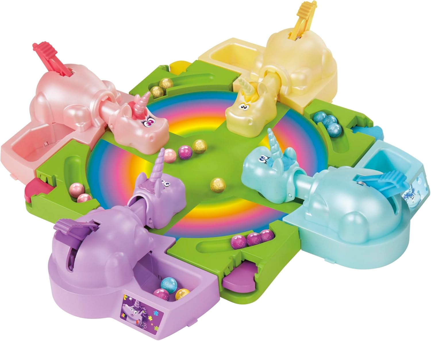 Hasbro Gaming Hungry Hippos Unicorn Edition Pre-School Board Game for Kids Ages 4 and Up; 2-4 Players-4