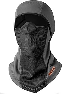 AstroAI Ski Mask Windproof Balaclava for Cold Weather, Winter Face Mask Breathable Stretchable for Skiing, Snowboarding, Gray