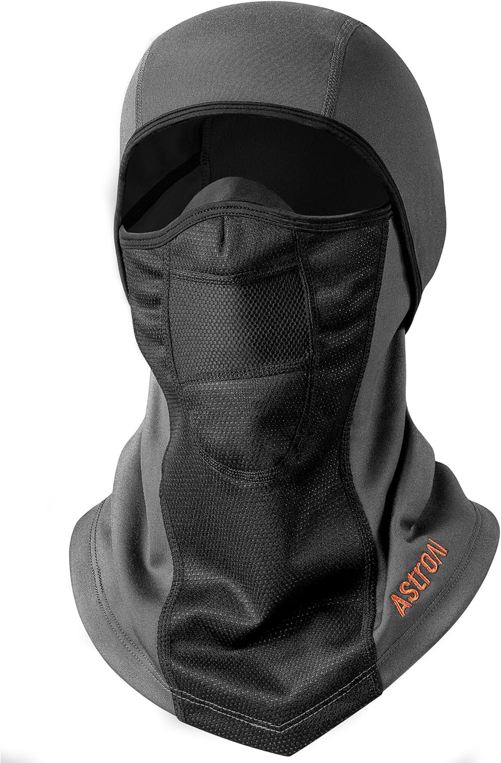 AstroAI Ski Mask Windproof Balaclava for Cold Weather, Winter Face Mask Breathable Stretchable for Skiing, Snowboarding, Gray-0