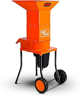 SuperHandy Leaf Mulcher Shredder Electric Waste Management Heavy Duty 120V AC 11" Inch Cutting Blade 0.5" Inch Cutting Capacity for Leaves, Grass, & Clippings