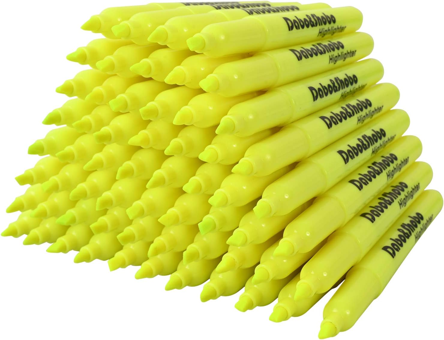 Dabo&Shobo Yellow highlighter, 60 Pack -bright color, chisel tip, for Adults Highlighting in the Home School Office …-0