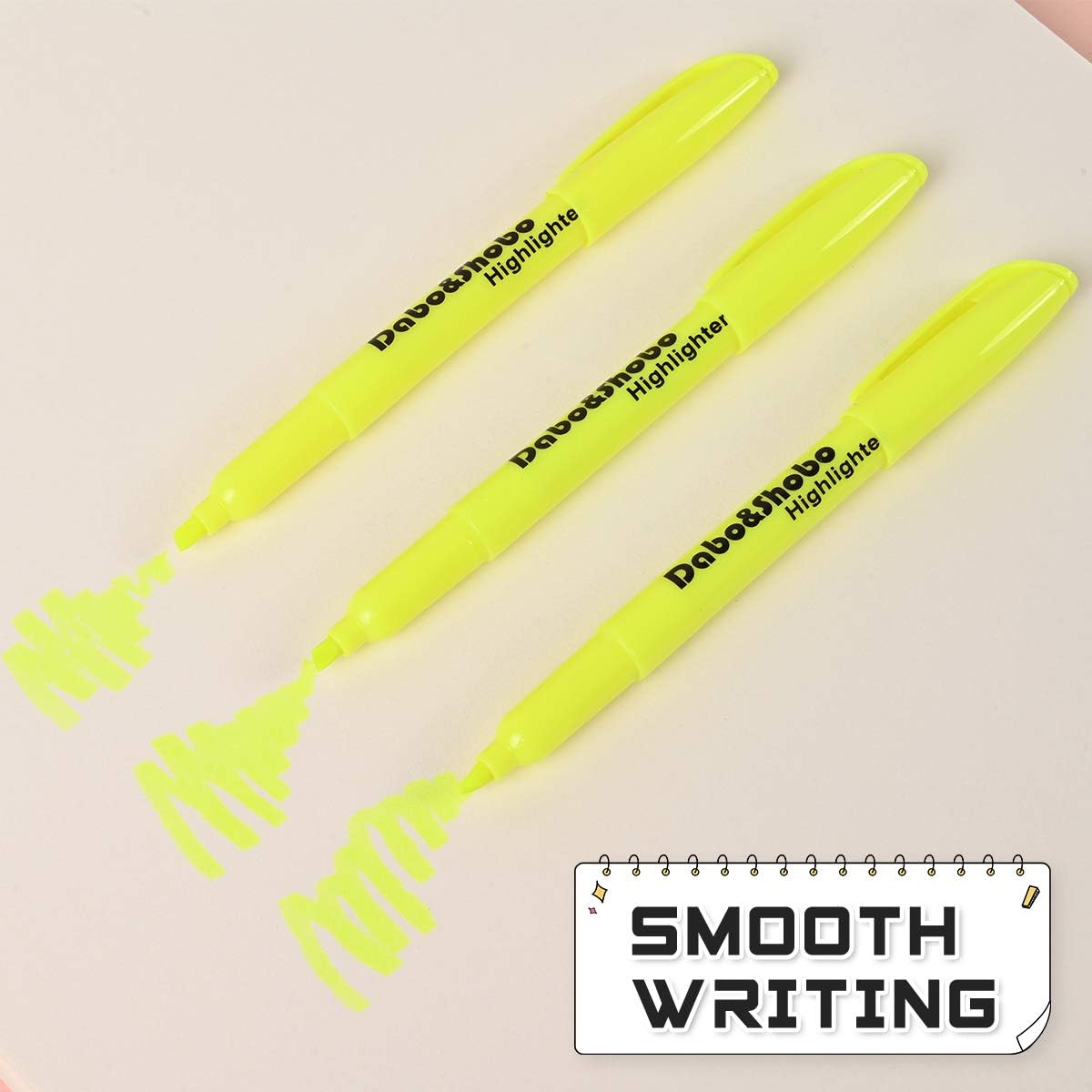 Dabo&Shobo Yellow highlighter, 60 Pack -bright color, chisel tip, for Adults Highlighting in the Home School Office …-1