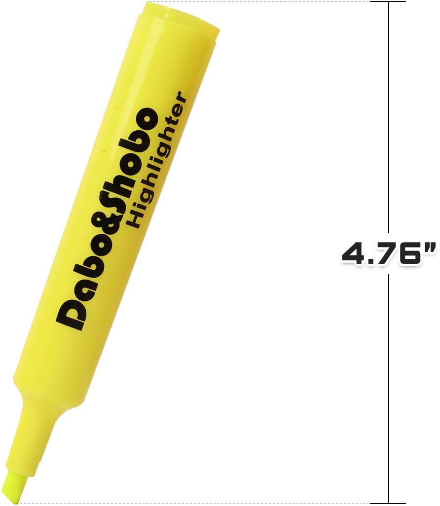 Dabo&Shobo Yellow highlighter, 60 Pack -bright color, chisel tip, for Adults Highlighting in the Home School Office …-5