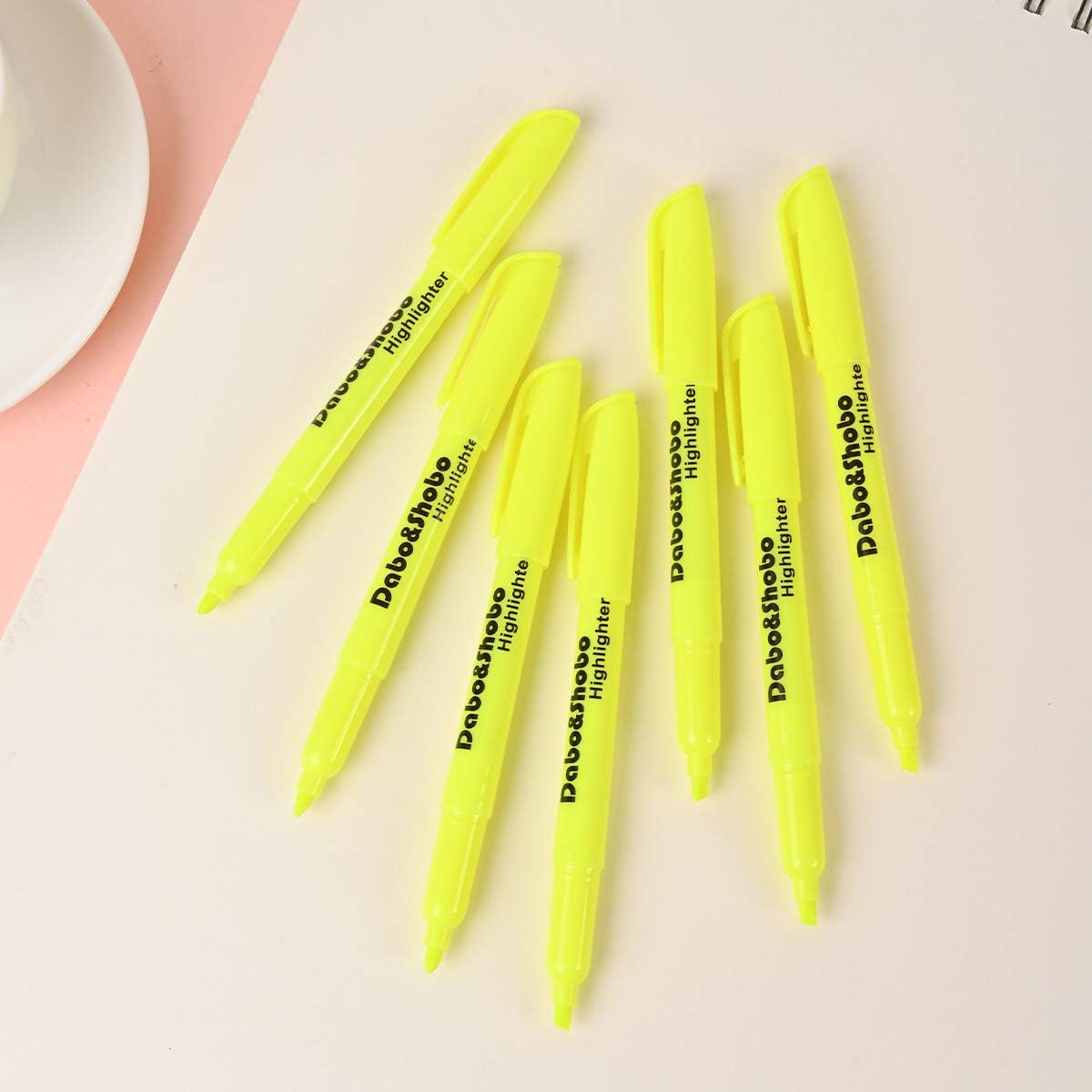 Dabo&Shobo Yellow highlighter, 60 Pack -bright color, chisel tip, for Adults Highlighting in the Home School Office …-6