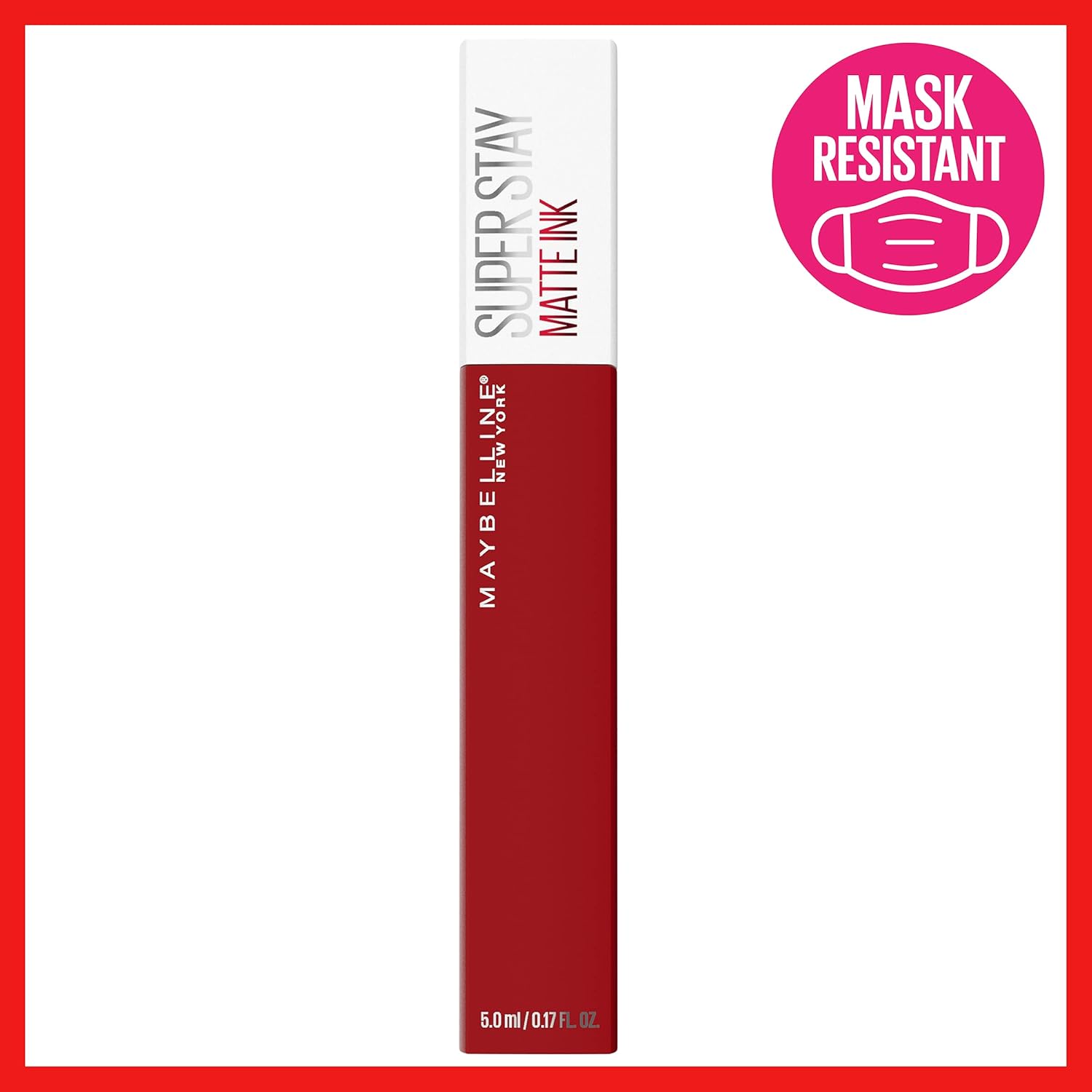 Maybelline Super Stay Matte Ink Liquid Lipstick Makeup, Long Lasting High Impact Color, Up to 16H Wear, Exhilarator, Ruby Red, 1 Count-8