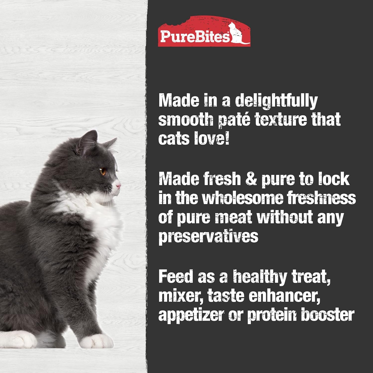 PureBites 100% Pure Chicken Pate Cat Treat | 2.5oz can | only 1 Ingredient | case of 12-3