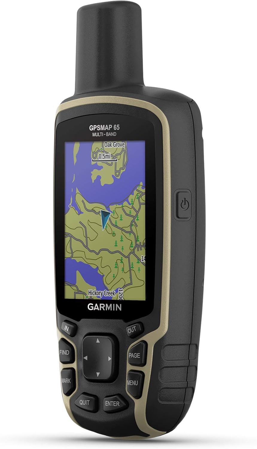 Garmin GPSMAP 65, Button-Operated Handheld with Expanded Satellite Support and Multi-Band Technology, 2.6" Color Display, 010-02451-00-0