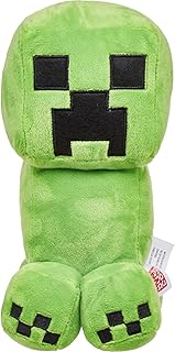 Mattel Minecraft Basic 8-inch Plush Creeper Stuffed Animal Figure, Soft Doll Inspired by Video Game Character