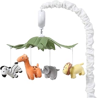 The Peanutshell Safari Animals Musical Crib Mobile for Baby Boys & Girls | Digital Music Box with 12 lullabies…