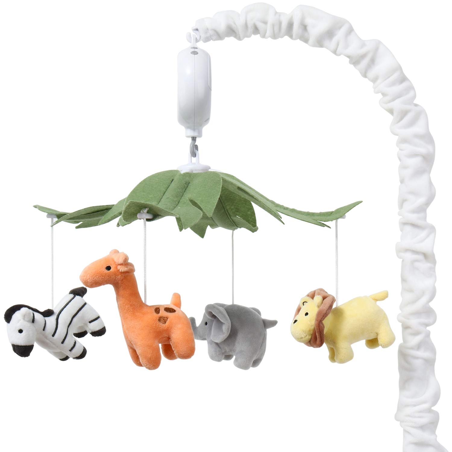 The Peanutshell Safari Animals Musical Crib Mobile for Baby Boys & Girls | Digital Music Box with 12 lullabies…-0