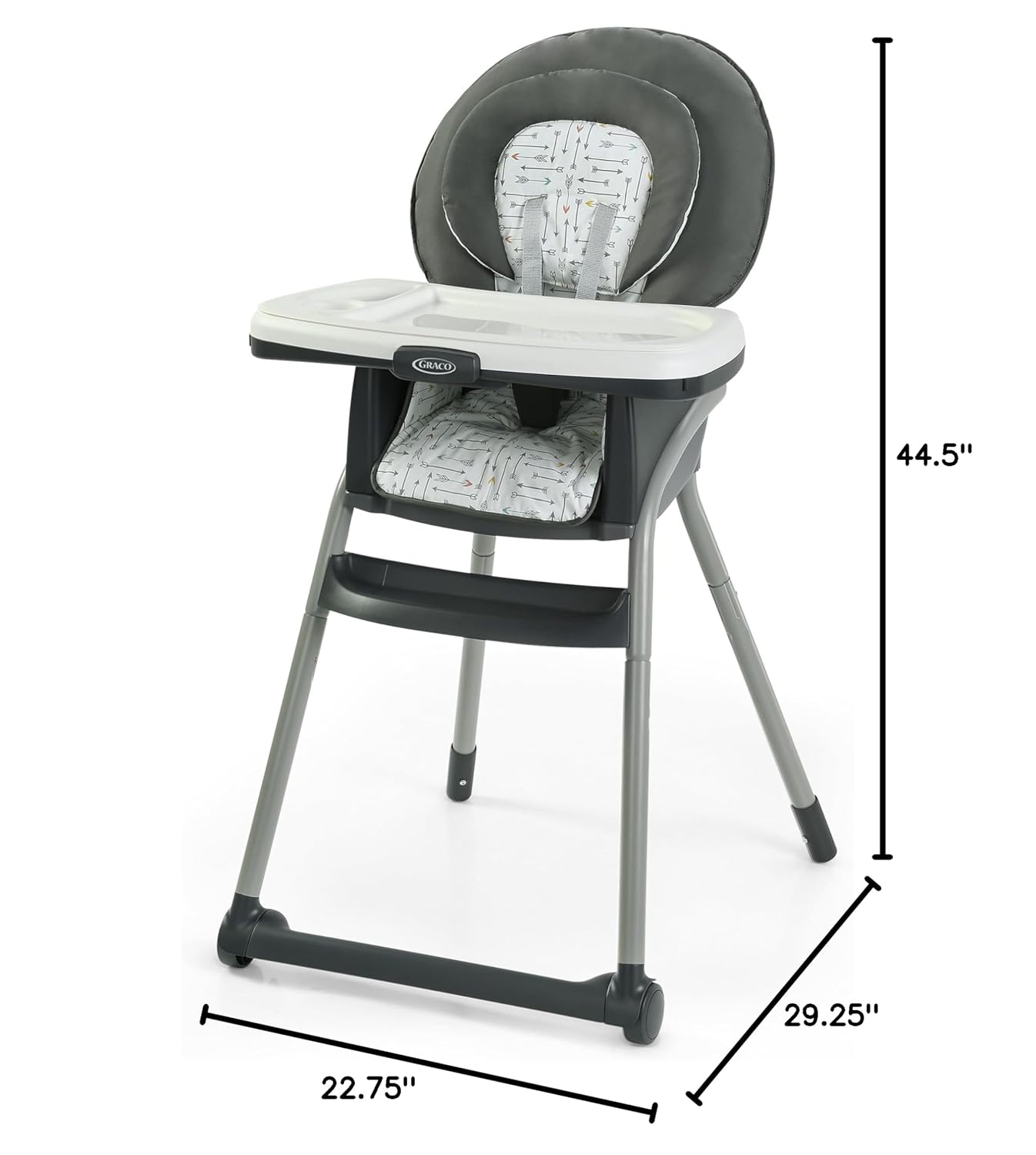 Graco® Table2Table LX 6-in-1 Highchair, Arrows with Infant Head Support & One-Hand Removable Tray-6