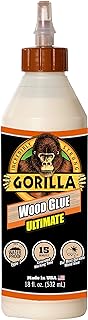 Gorilla Ultimate Waterproof Wood Glue; 18 Ounce; Natural Wood Color; (Pack of 1)