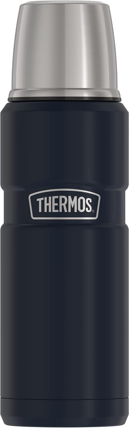 THERMOS Stainless King Vacuum-Insulated Compact Bottle, 16 Ounce, Midnight Blue-0