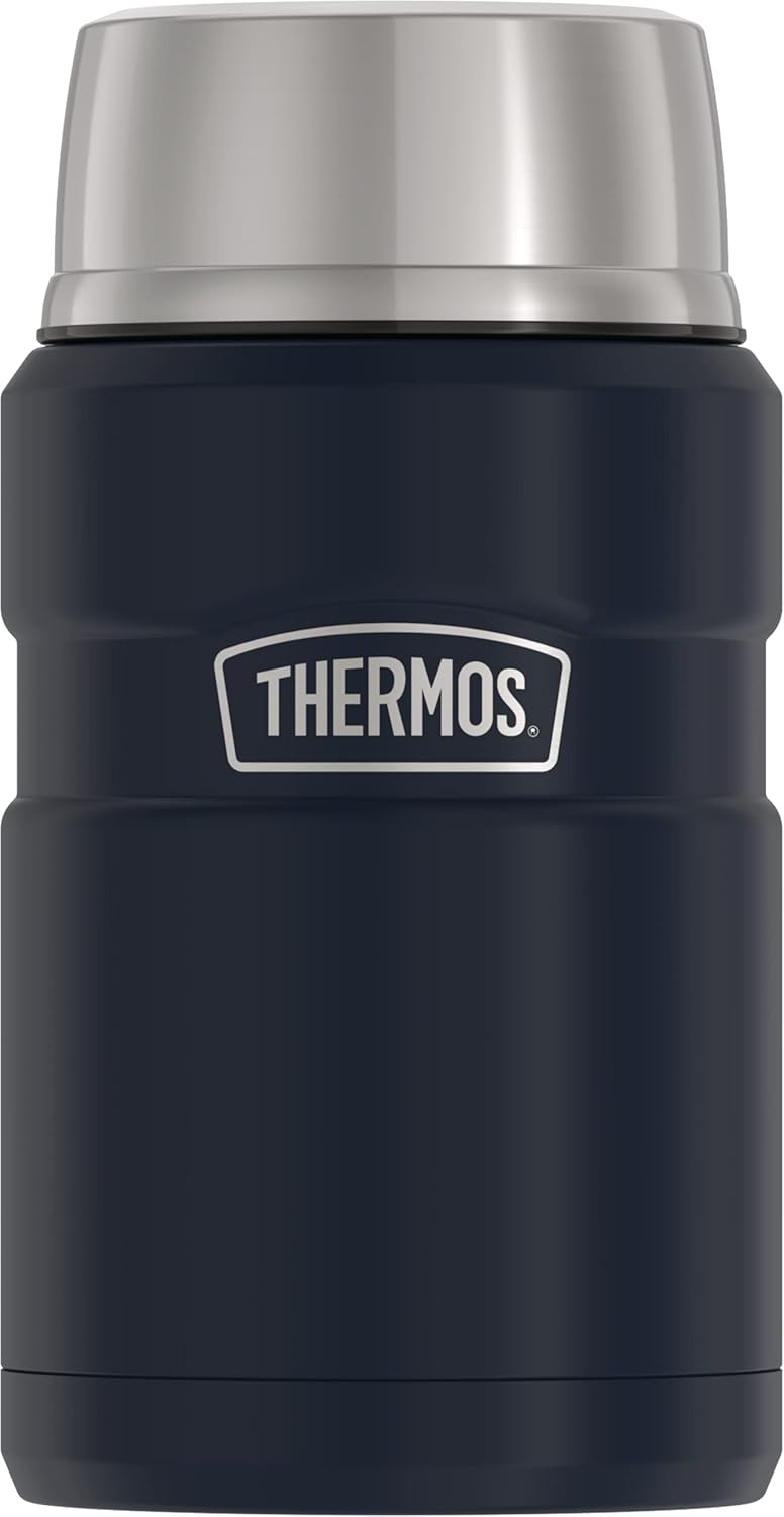 THERMOS Stainless King Vacuum-Insulated Food Jar, 24 Ounce, Midnight Blue-0