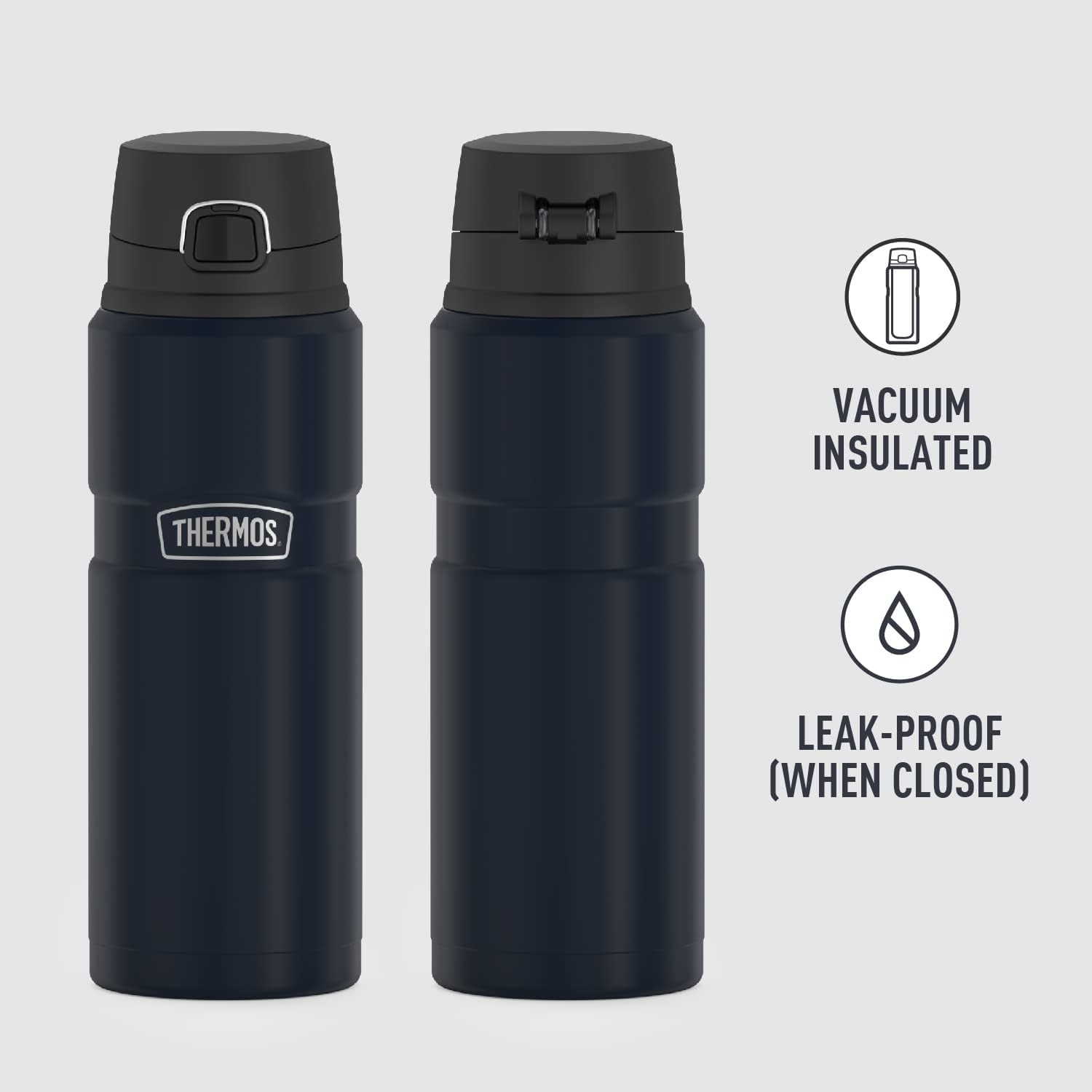 THERMOS Stainless King Vacuum-Insulated Drink Bottle, 24 Ounce, Midnight Blue-1