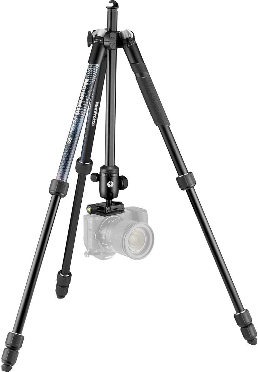 Manfrotto Element MII 4-Section Aluminum Tripod with Ball Head, Black-1