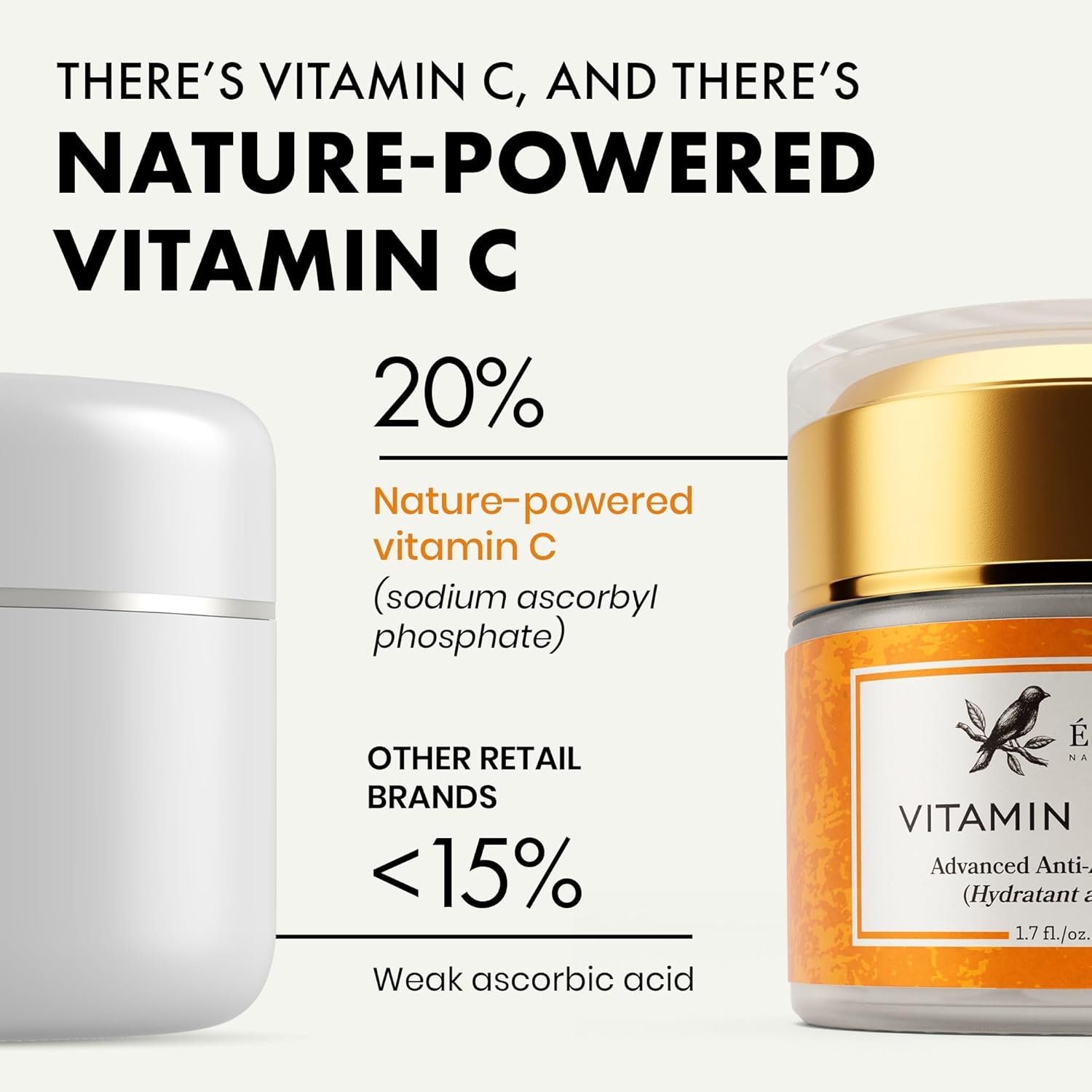 Vitamin C Face Cream - Vitamin C Cream with 2.5% Hyaluronic Acid + 2% Squalane, Vitamin C Moisturizer for Face, Brightening Cream to Reduce Uneven Skin Tone and Wrinkles, Antioxidant Firming Cream-4